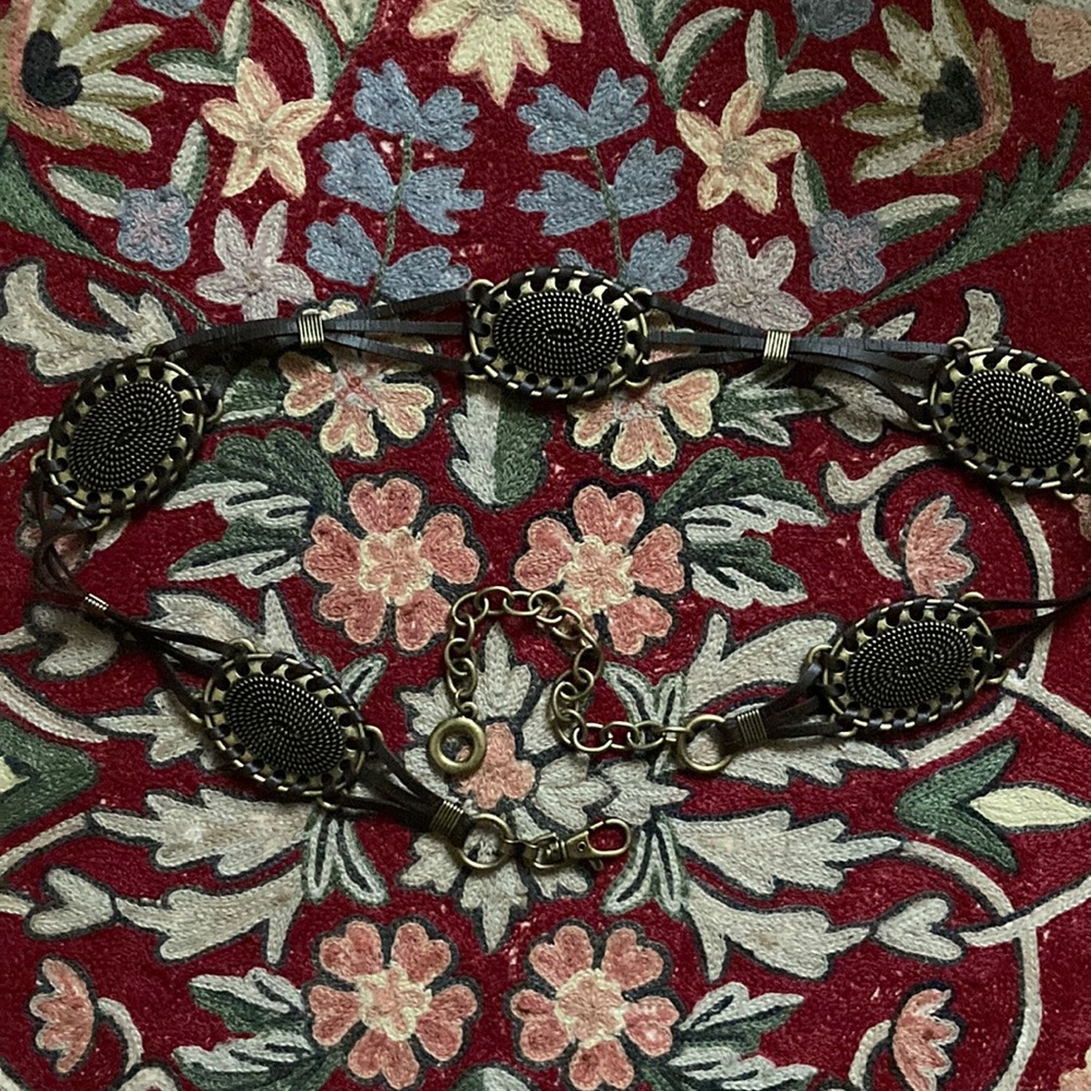 Brown and Gold Chain Belt